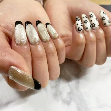 花デザインネイル